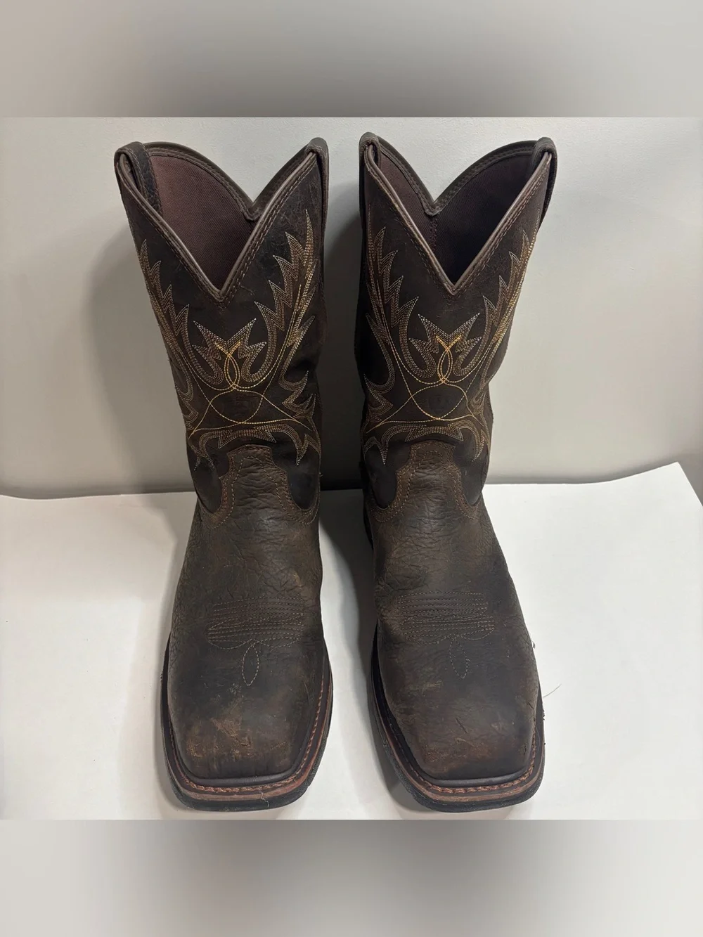 Ariat Boots Mens Size 14 D WorkHog Composite Toe Work Bruin Brown Leather